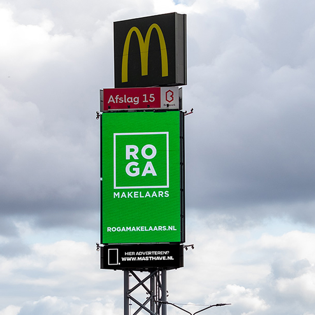 Roga makelaars adverteert op de Mast Have Breda