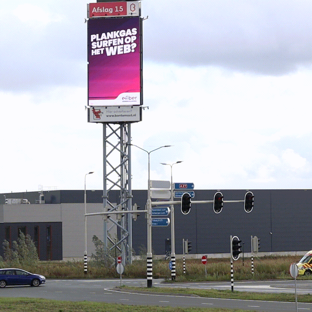 Dynamische led advertenties op de Mast Have Breda